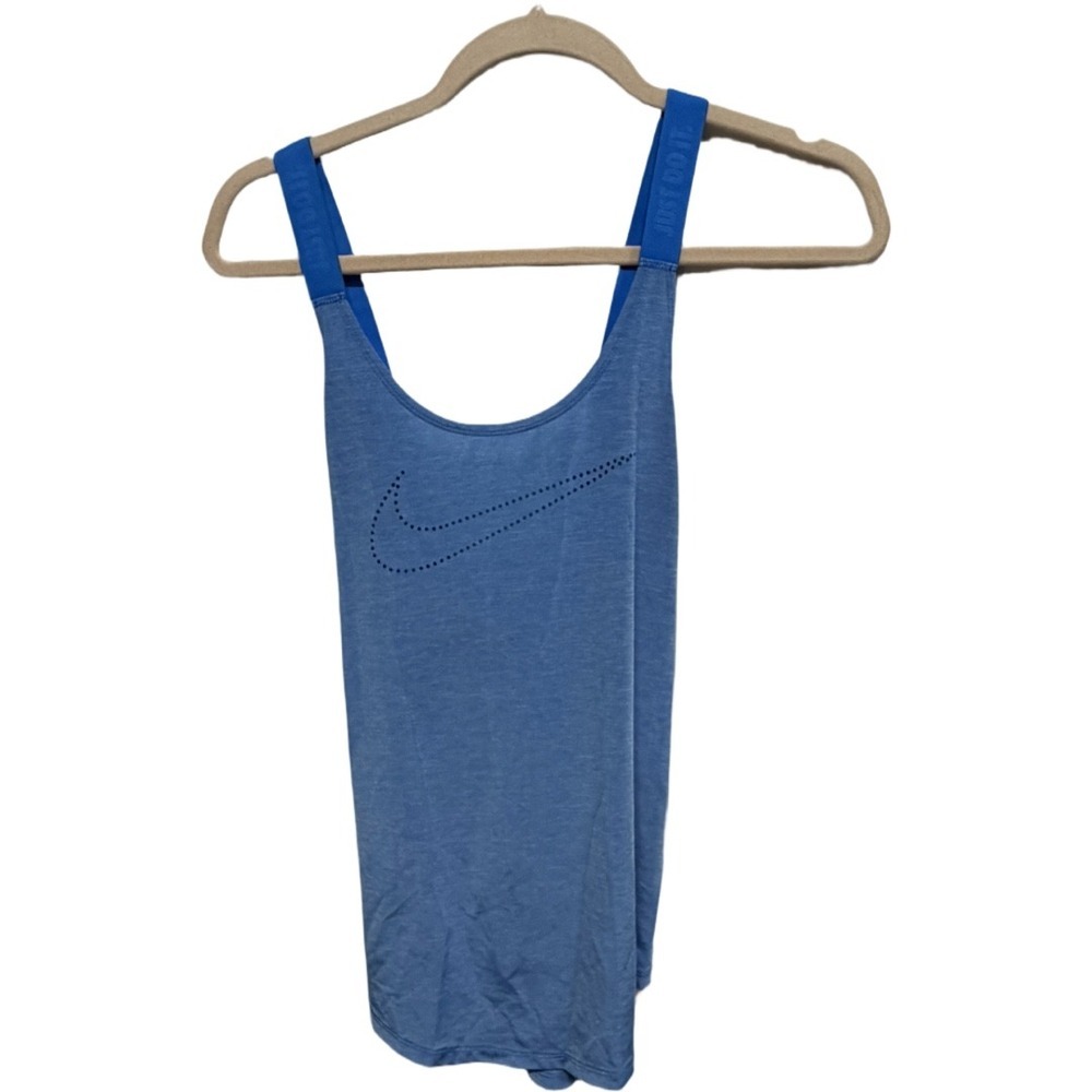 Nike Dri-FIT Blue Racerback Tank Top Women's Small Loose Fit Workout Gym